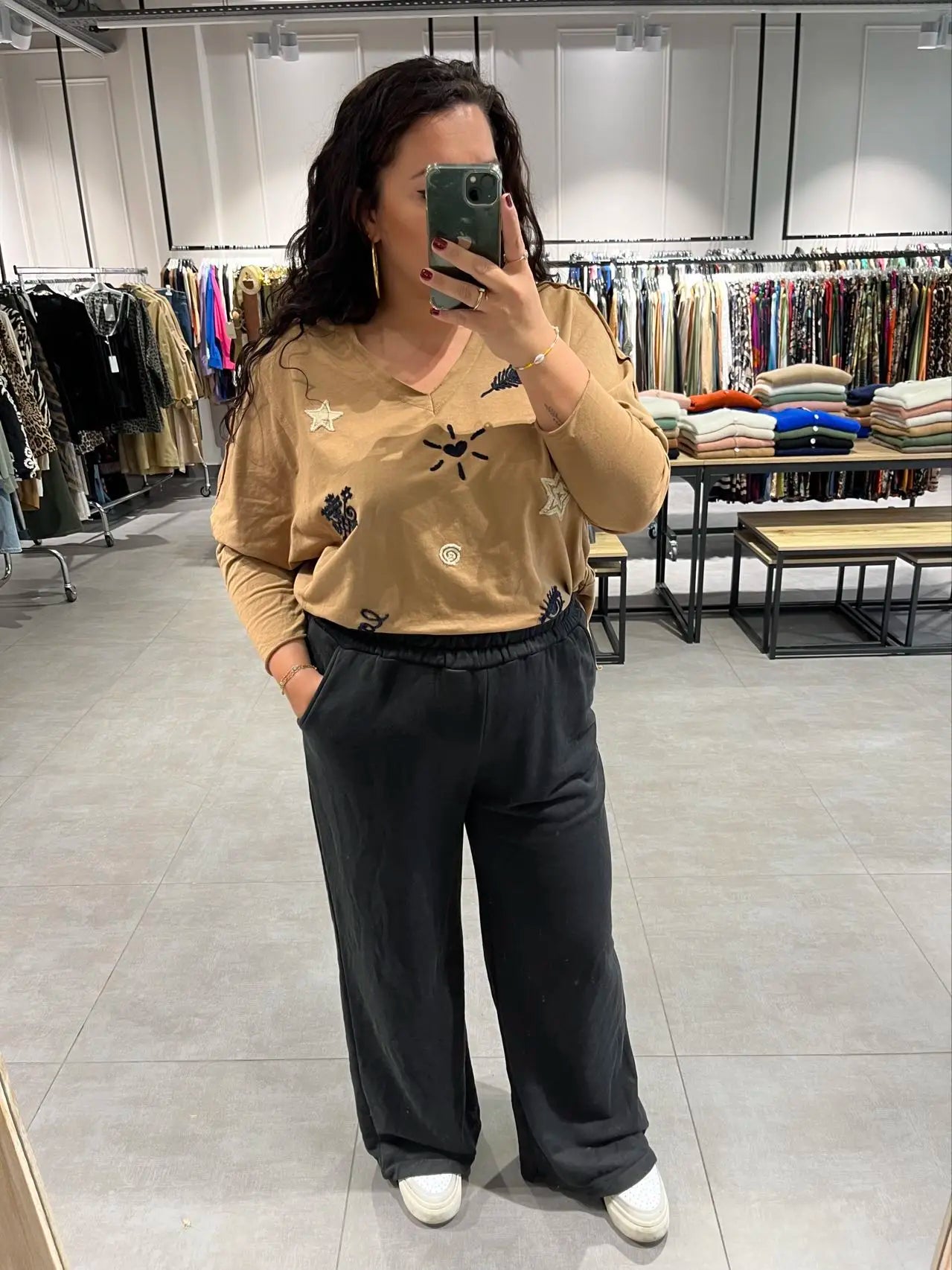 Pantalon large confort femme