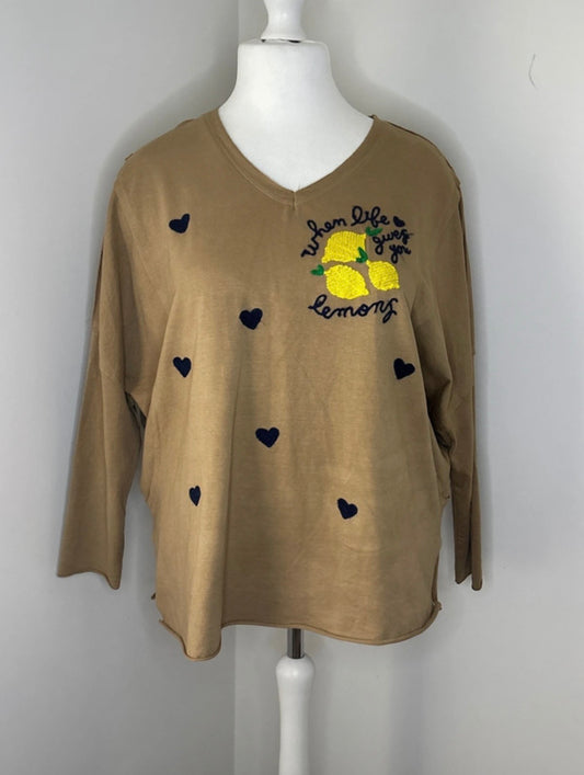 T-shirt oversize Camel