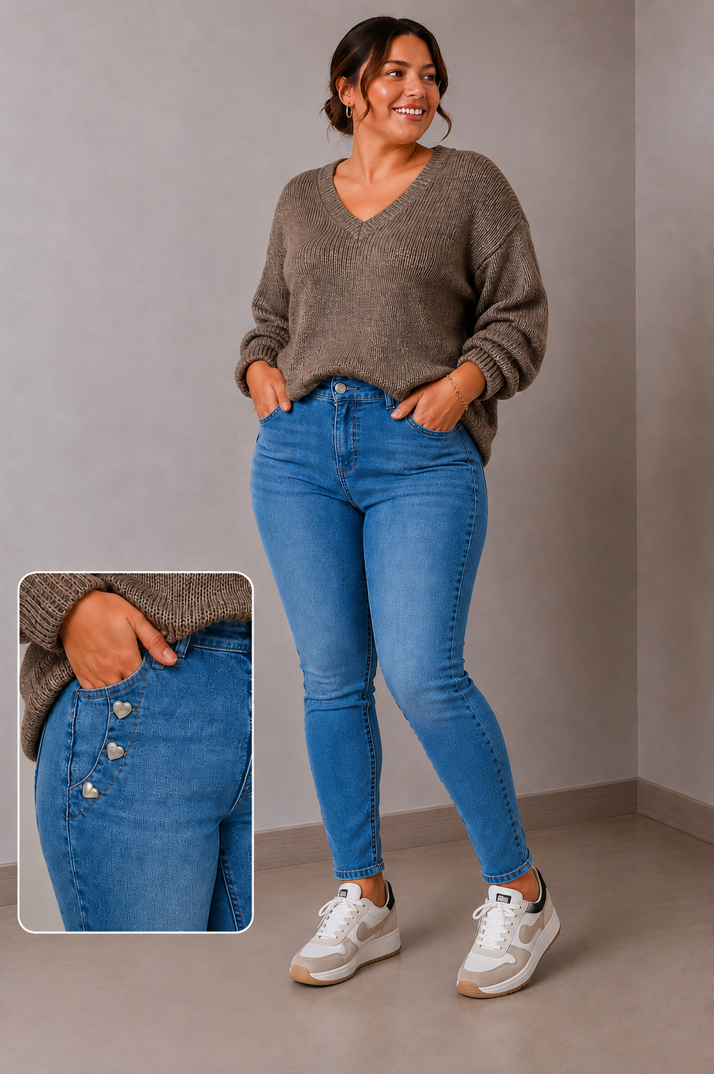 Curvy jeans cœur
