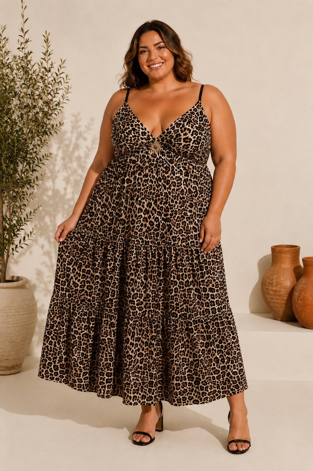 Robe longue à bretelles