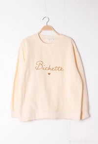 Sweat avec broderie "Bichette"